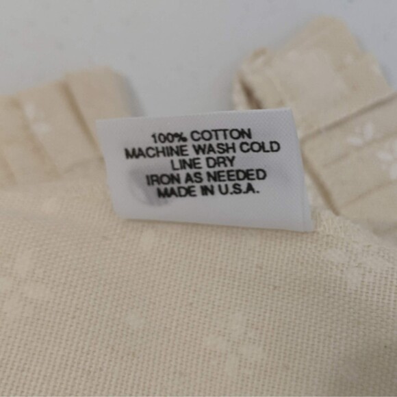 New Longaberger SM Small Key Fabric Liner in Natural Cream Tan White Print NWT - Picture 7 of 7